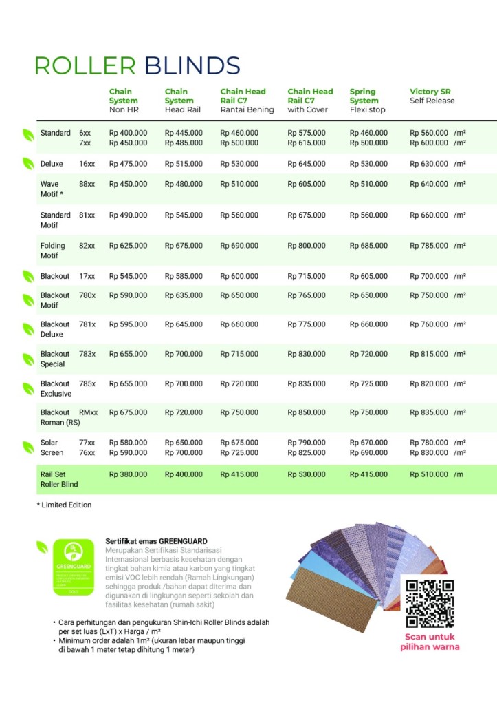 HARGA ROLLER BLIND 2