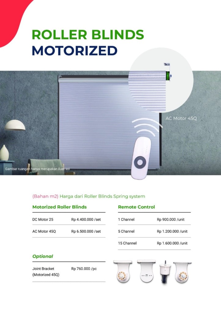 HARGA MOTORIZED AND REMOTE
