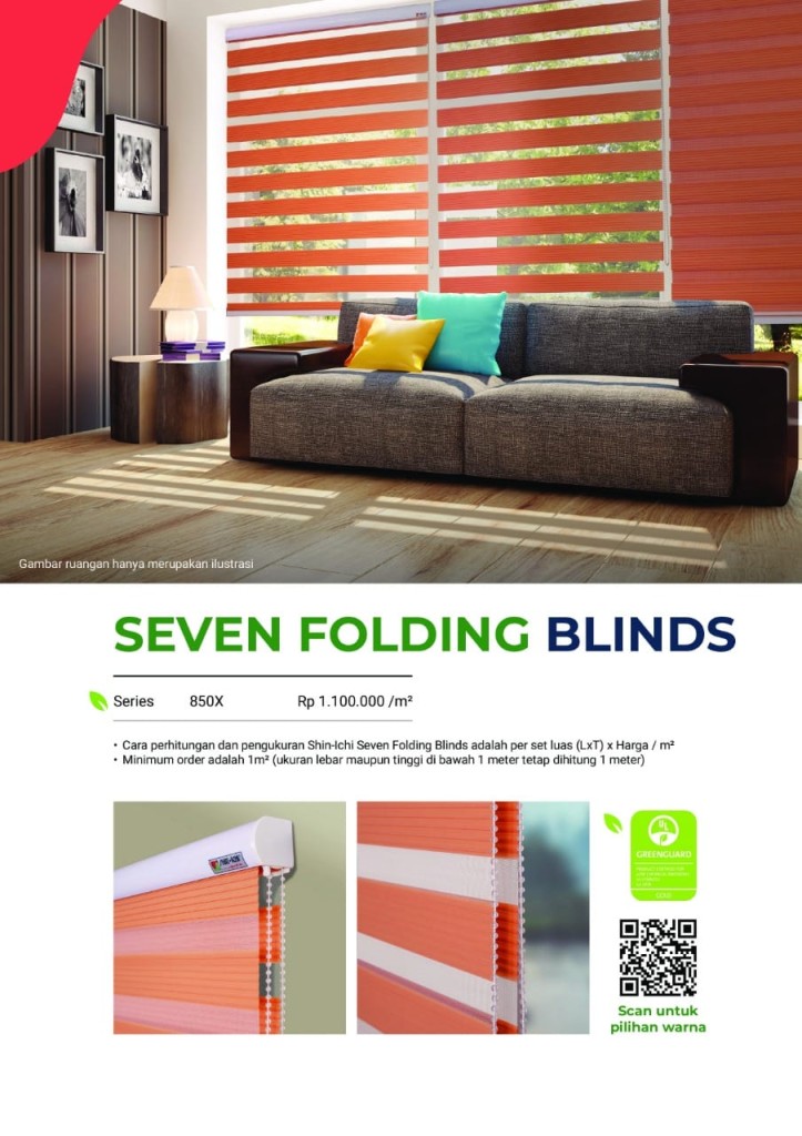 SEVEN FOOLDING BLINDS